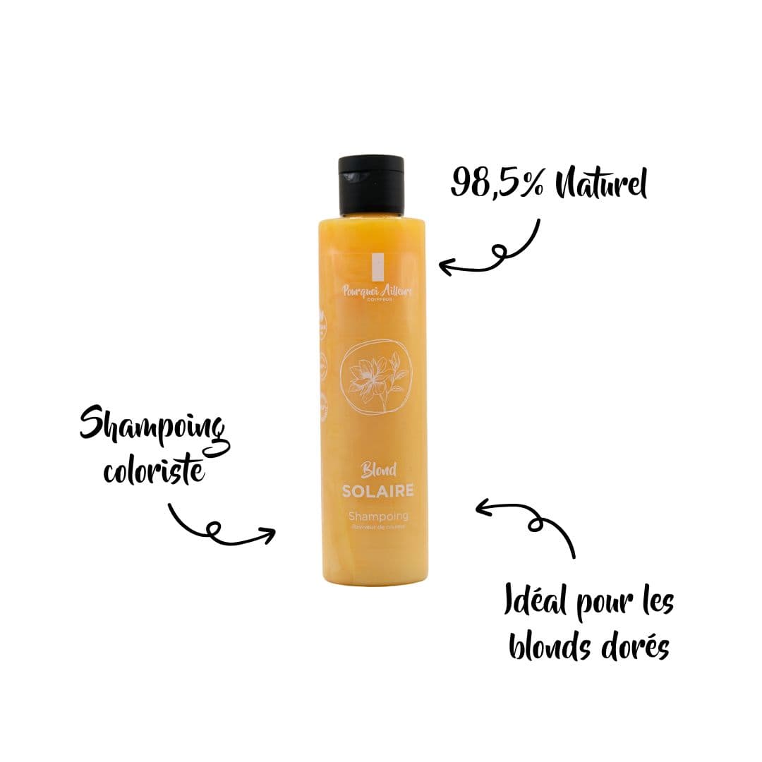 Shampoing Coloriste Blond Solaire – Reflets Dorés & Éclat Lumineux – 200 g