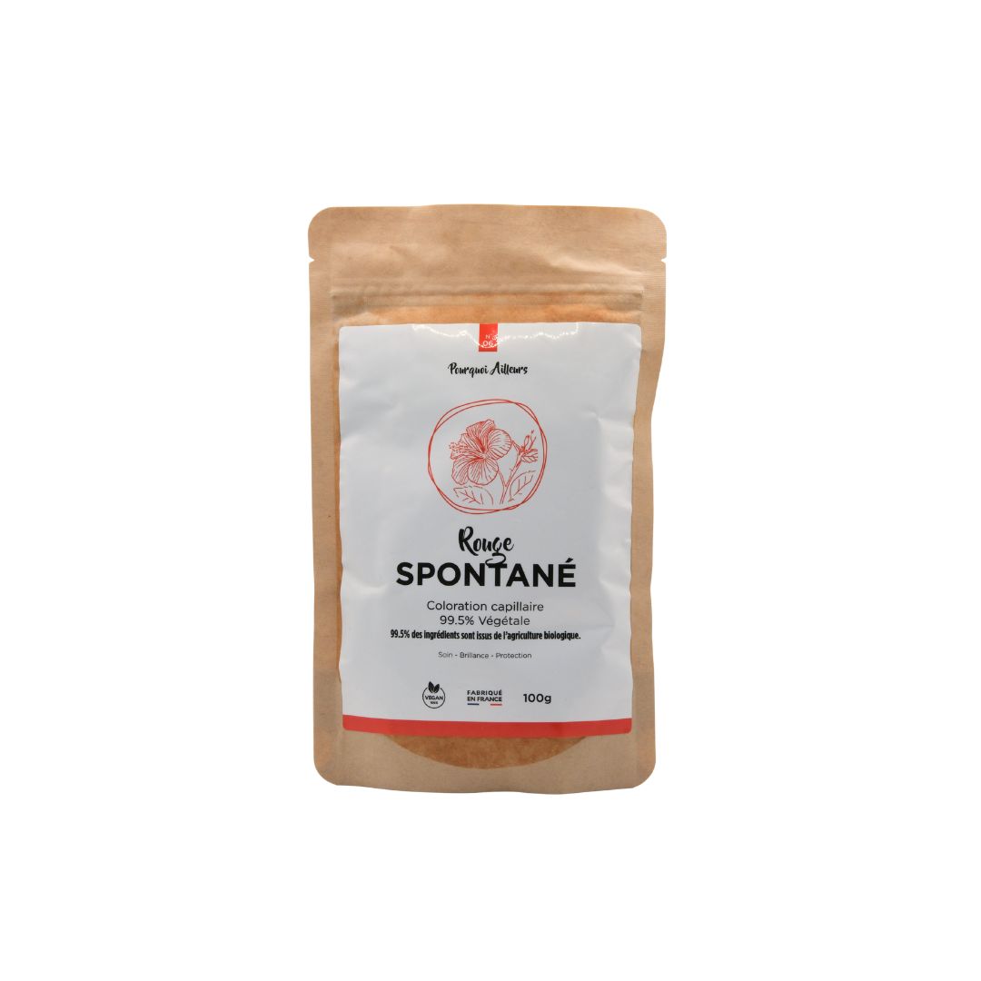 Coloration Végétale Rouge Spontané – Reflets Intenses & Éclat Vibrant – 100 g