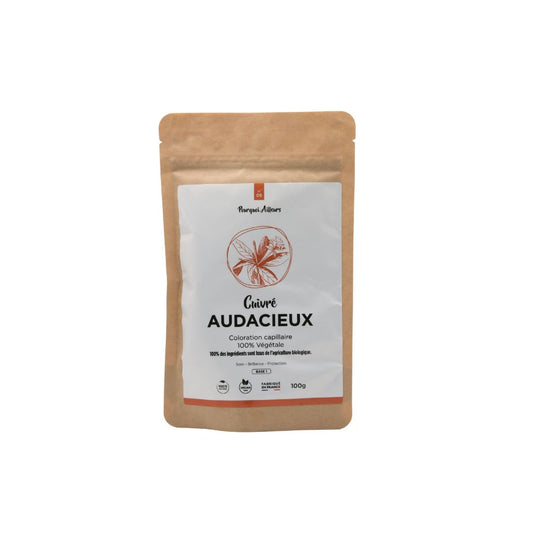 Coloration Végétale Cuivré Audacieux – Reflets Intenses & Éclat Flamboyant – 100 g