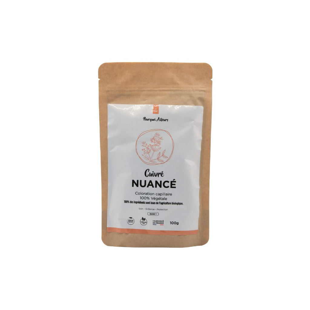 Coloration Végétale Cuivré Nuancé – Reflets Chauds & Éclat Naturel – 100 g