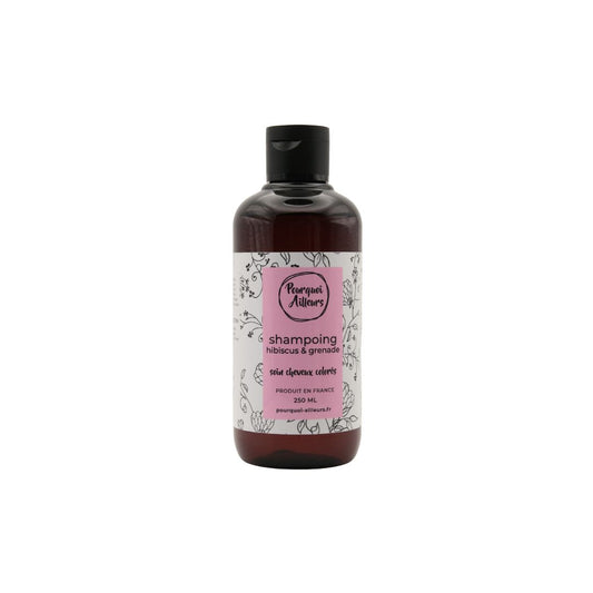 Shampoing Naturel Hibiscus & Grenade – Éclat & Protection pour Cheveux Colorés – 250 ml
