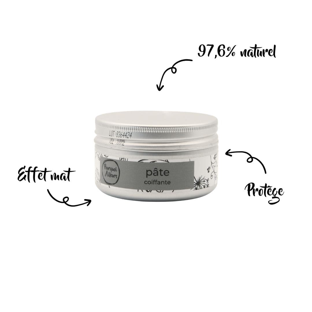 Pâte Coiffante Naturelle – Fixation Souple & Finition Mat – 100 ml