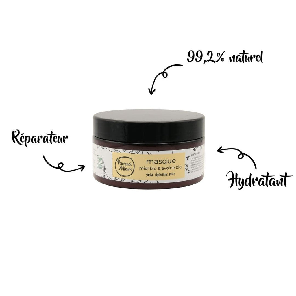 Masque Cheveux Miel & Avoine – Nutrition & Hydratation – 200 ml