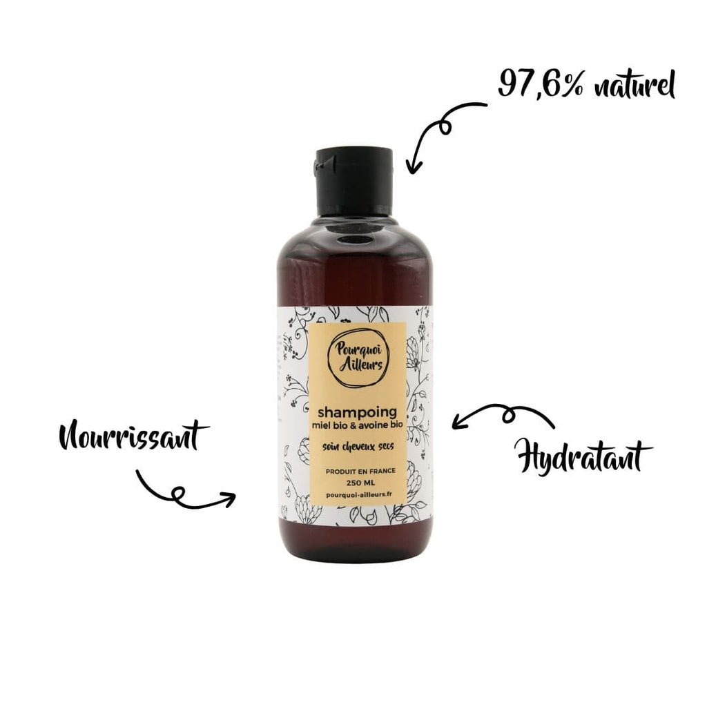 Shampoing Naturel Miel & Avoine – Nutrition & Douceur pour Cheveux Épais