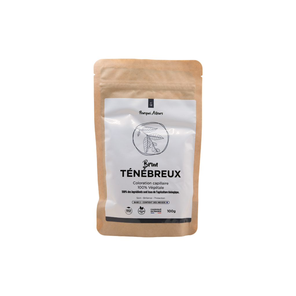 Coloration Végétale Brun Ténébreux – Reflets Profonds & Couleur Intense – 100 g