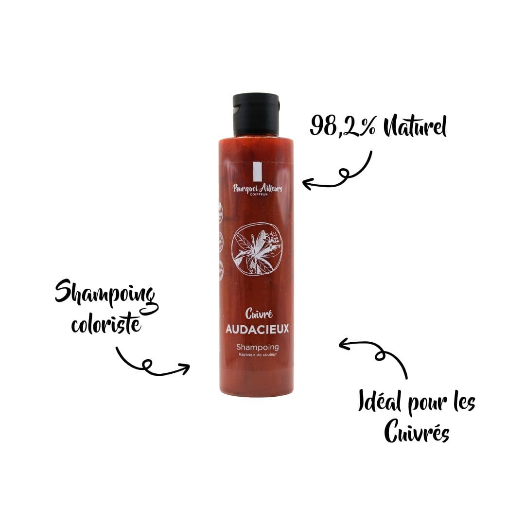 Shampoing Coloriste Cuivré Audacieux – Reflets Flamboyants Intenses & Éclat Dynamique – 200 g