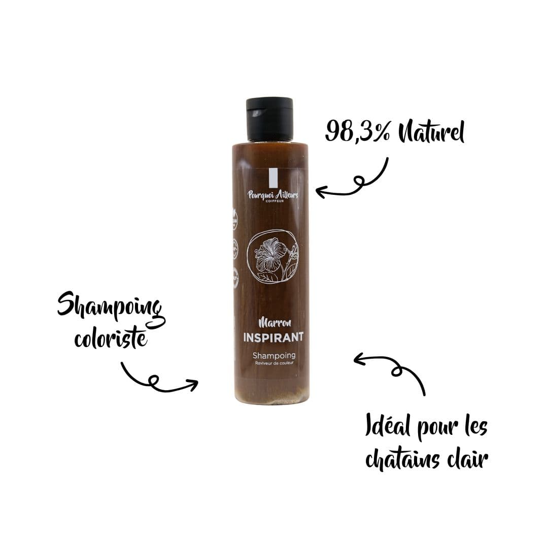 Shampoing Coloriste Marron Inspirant – Reflets Chauds & Profondeur Naturelle – 200 g