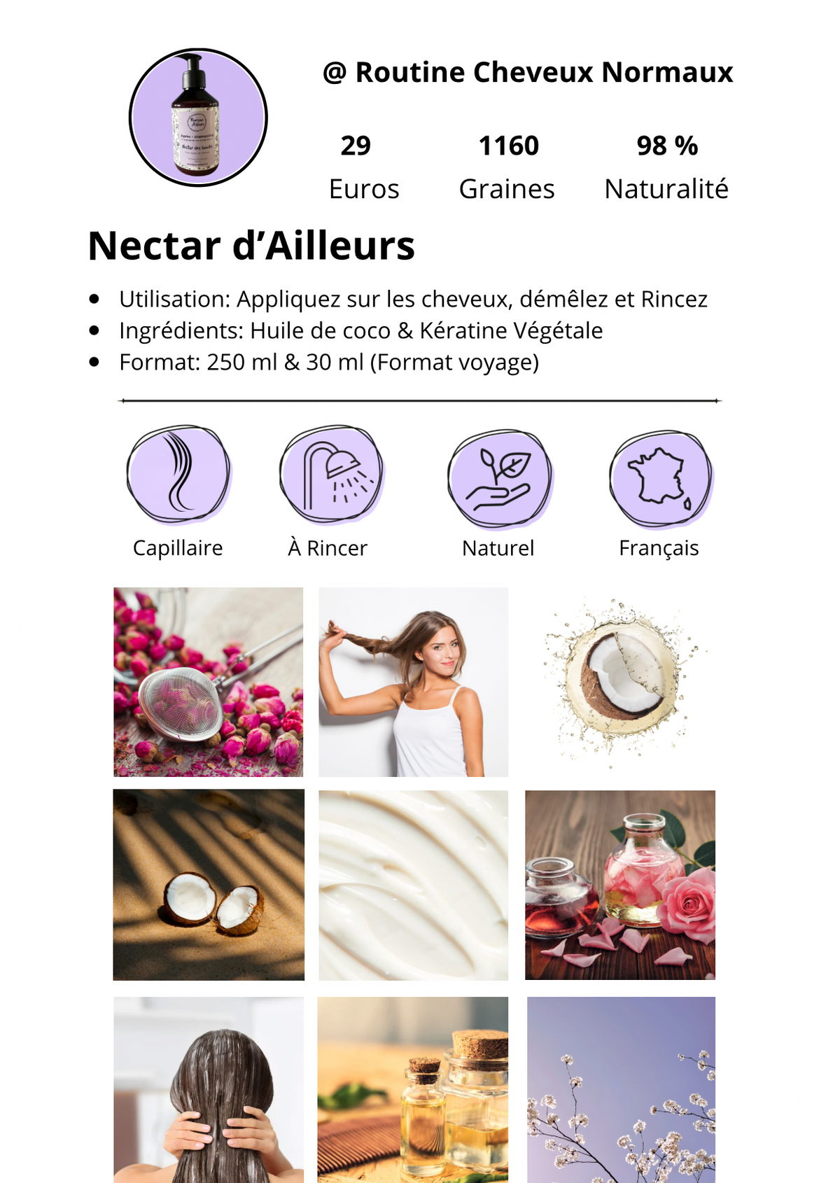 Nectar de boucles- Après-shampoing