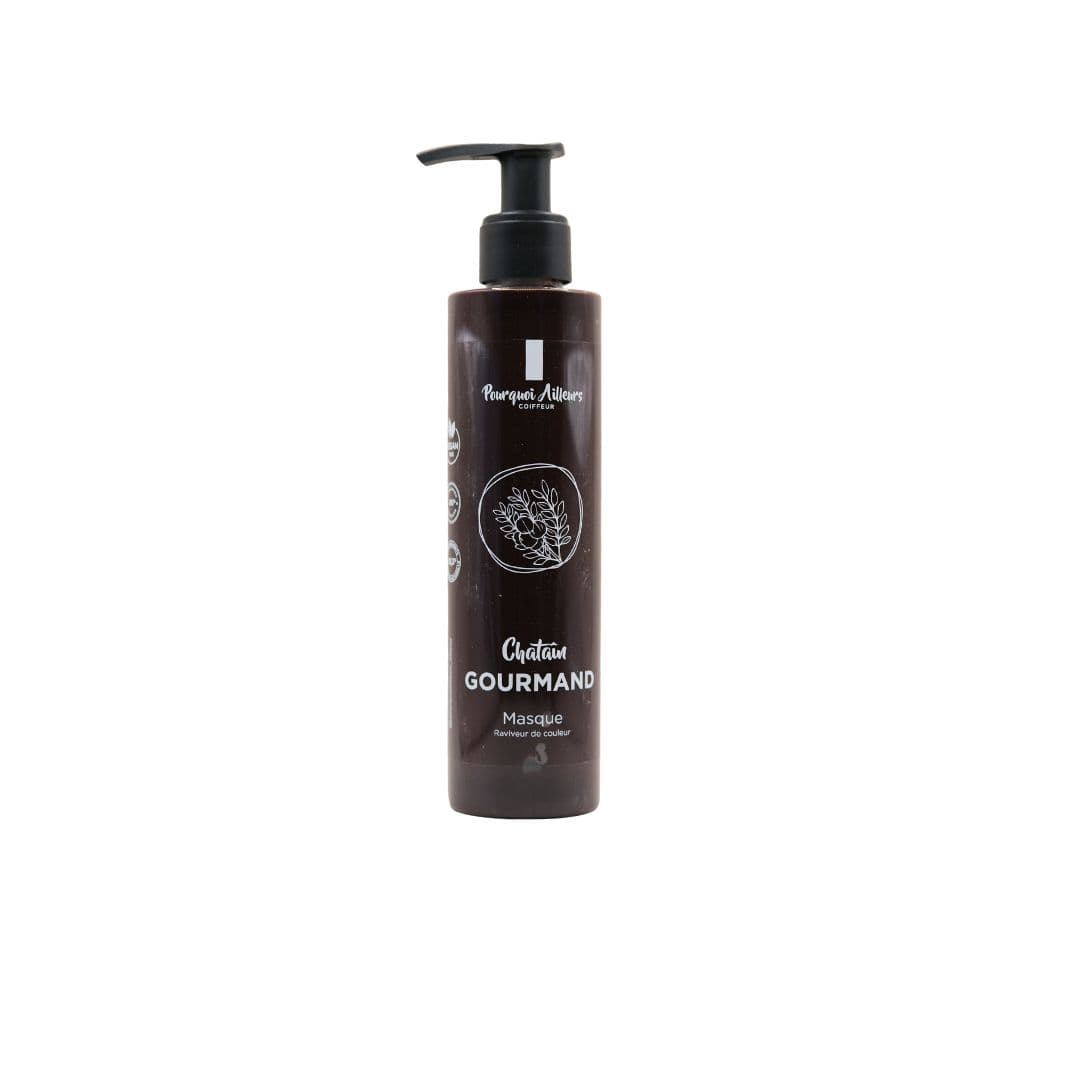 Masque Coloriste Châtain Gourmand – Reflets Miel & Soin Nourrissant – 200 g