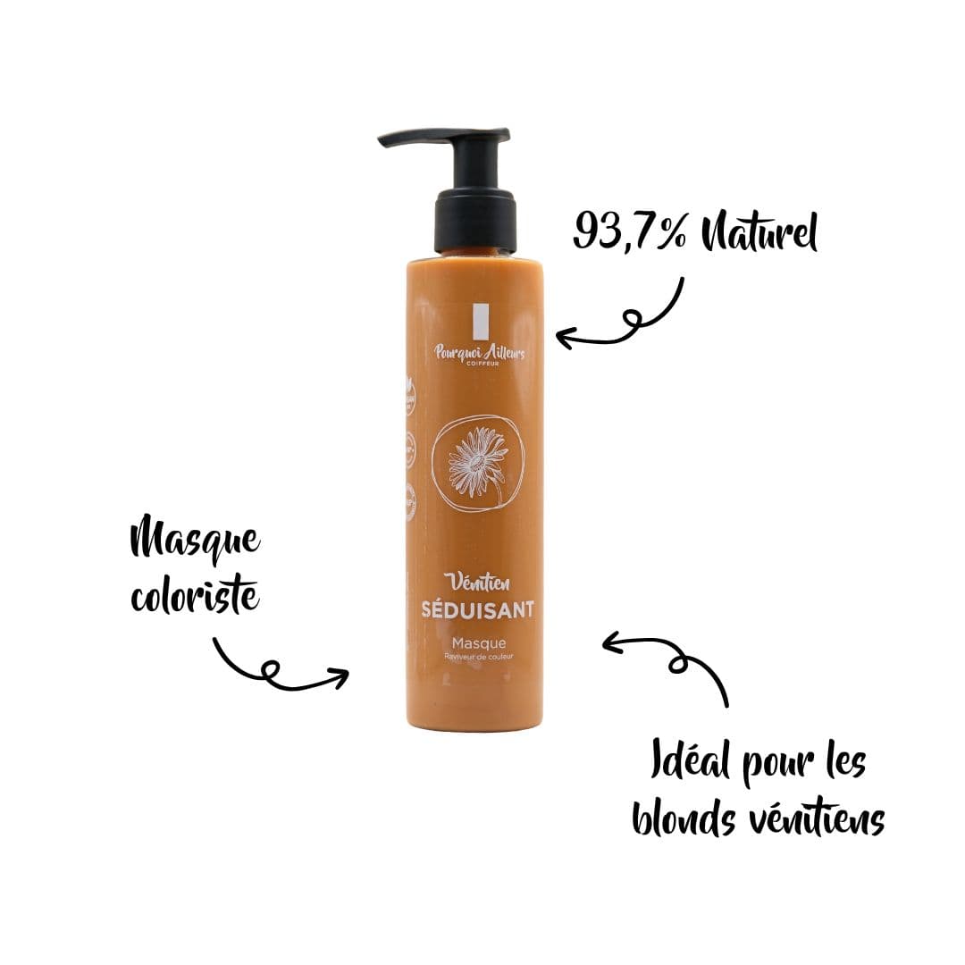Masque Coloriste Blond Solaire – Reflets Dorés & Nutrition Éclatante – 200 g