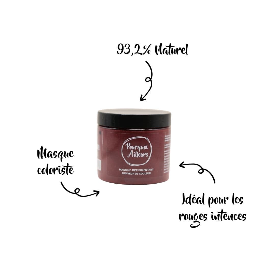Masque Coloriste Rouge Spontané – Reflets Profonds & Soin  repigmentant  – 150 g