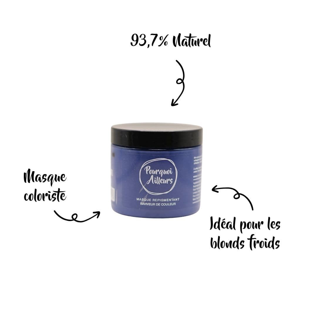 Masque Coloriste Déjaunisseur Prévenant – Reflets Froids &  Soin repigmentant  – 150 g