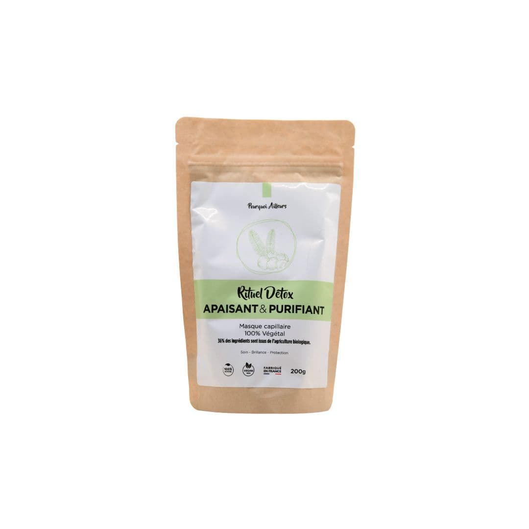 Rituel Détox – Masque Capillaire Apaisant & Purifiant 100 % Naturel – 200 g