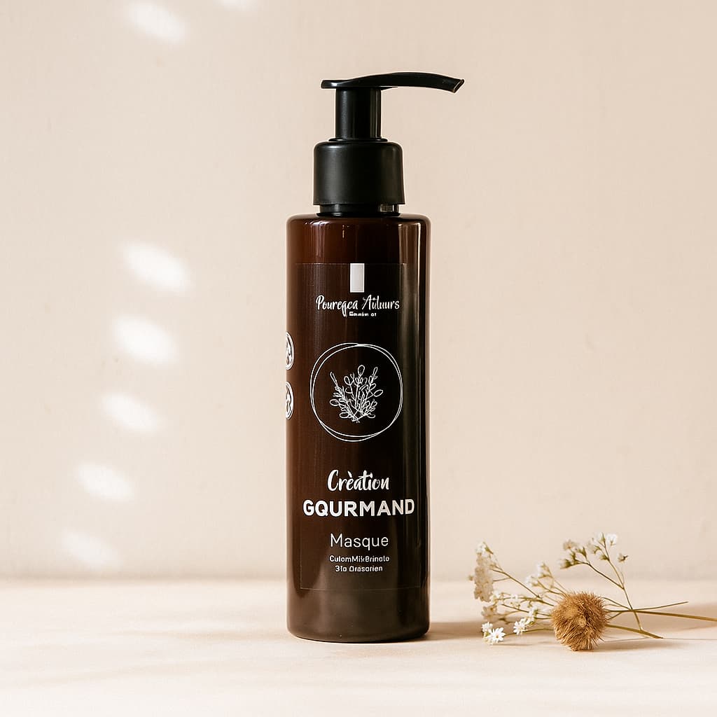 Masque Coloriste Châtain Gourmand – Reflets Marron chocolat & Soin repigmentant – 200 g