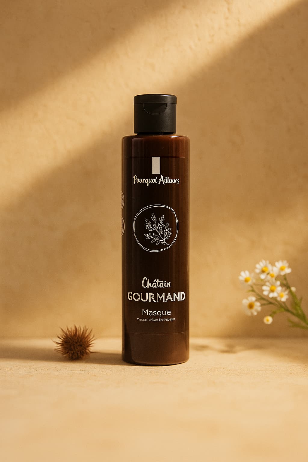Shampoing Repigmentant Châtain Gourmand – Reflets Marron foncé  – 200 g
