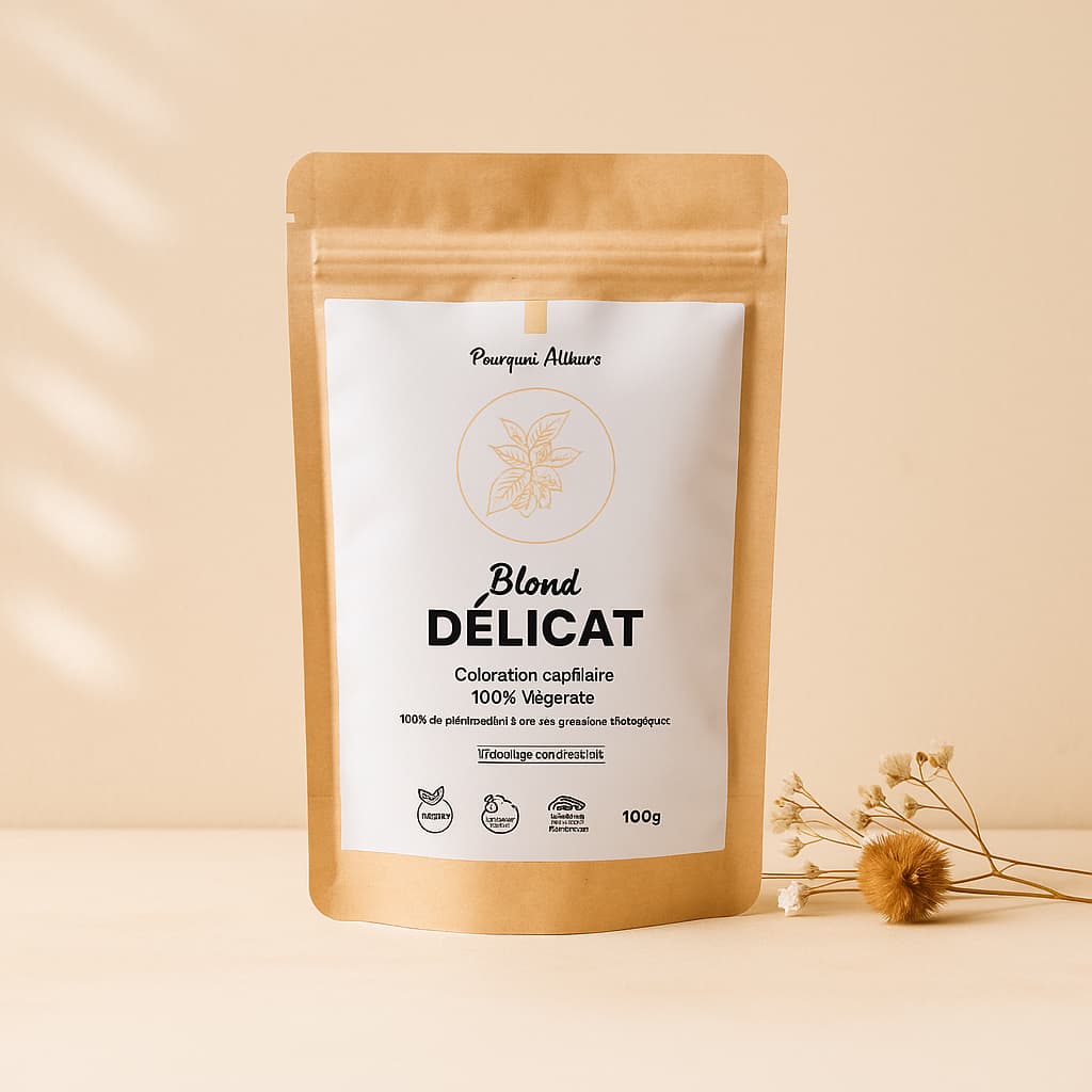 Coloration Végétale Blond Délicat – Reflets Beige Subtils & Brillance – 100 g