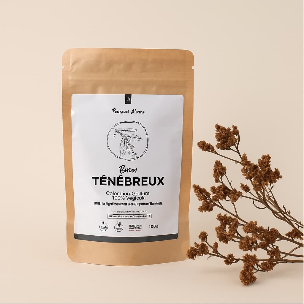 Coloration Végétale Brun Ténébreux – Reflets Profonds & Couleur Intense – 100 g