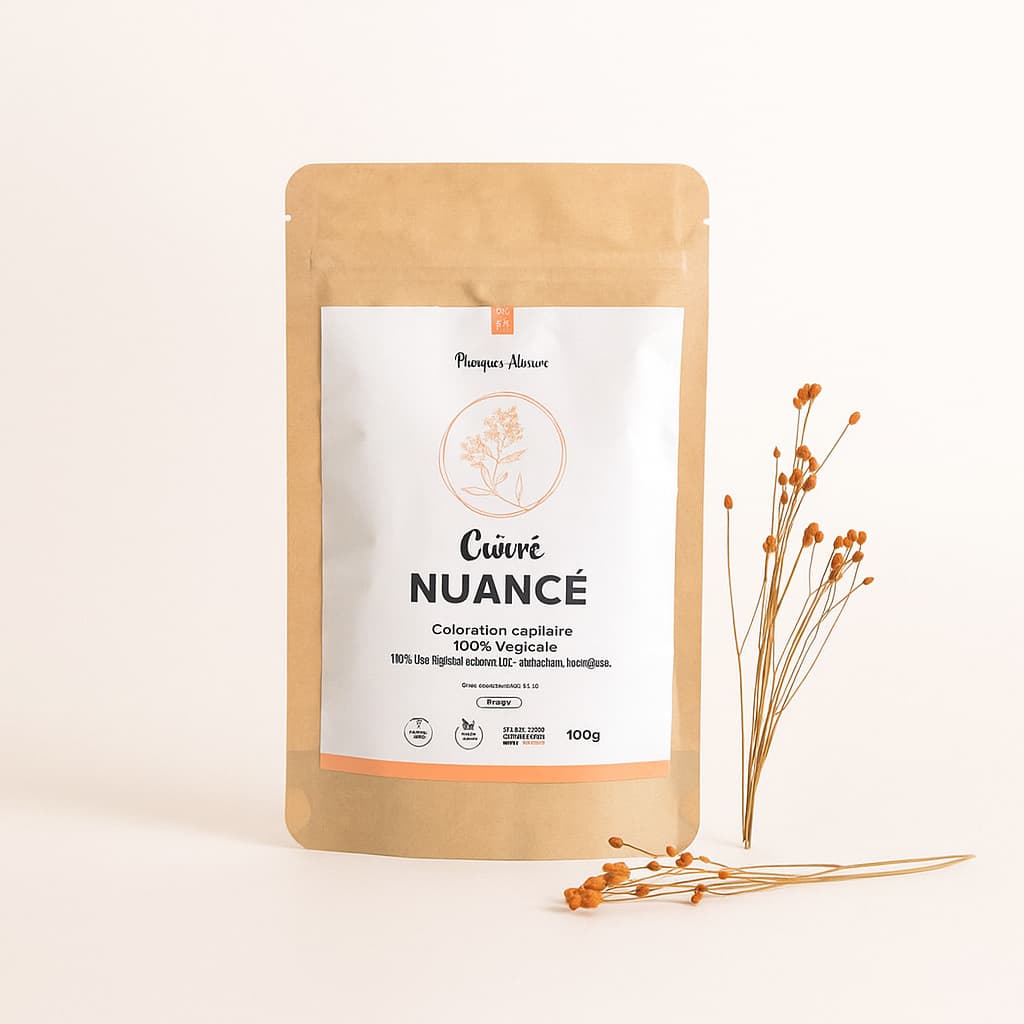 Coloration Végétale Cuivré Nuancé – Reflets Chauds & Éclat Naturel – 100 g